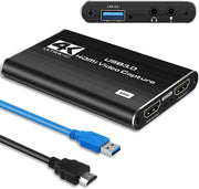 Zubehör, Aufnahmekarte, 4K-Videoaufnahmekarte USB 3.0 1080P 60fps HDMI Audio-Video-Aufnahmegerät Tragbarer Videokonverter
